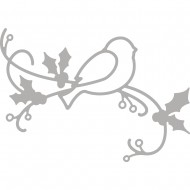 Sizzix stanta Rayher, pasare pe o crenguta, dimensiune 9,9x7 cm