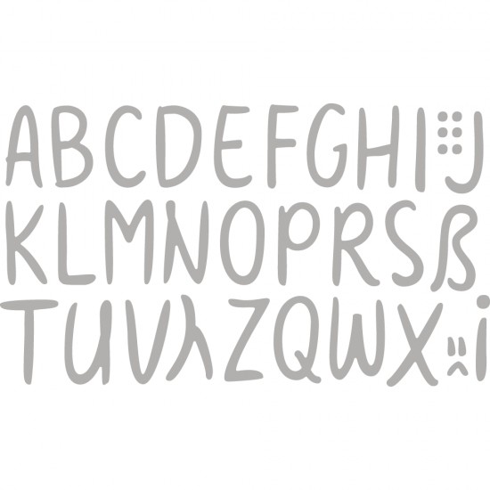 Sizzix stanta Rayher, Alfabet, litere mari, dimensiune 2,4 cm