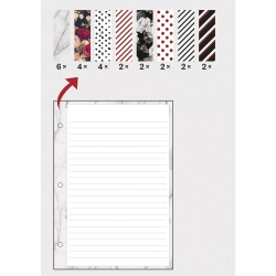 Memos, A5, FSC MixCred, patterned, 100g/m2, tab-bag 24sheets
