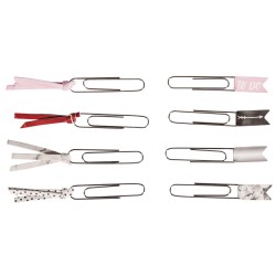 Agrafe cu fanion, asortate, 8 buc/set Agrafe cu fanion, asortate, 8 buc/set