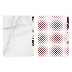 Register, patterned, A5, FSC MixCred, 2x6 register, 200g/m2, tab-bag 12pc