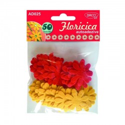 Floricica din pasla autoadeziva - AD025,DACO, 30 BUCATI