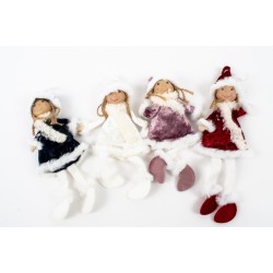 Decoratiune Craciun inger catifea 24cm Decoratiune Craciun inger catifea 24cm