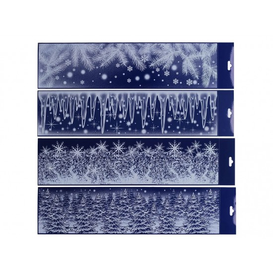 Sticker geam Craciun, 14x59 cm, diverse modele