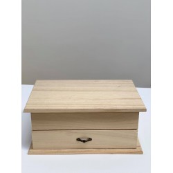 Cutie lemn 27x17x12cm cu oglinda si sertar Cutie lemn 27x17x12cm cu oglinda si sertar