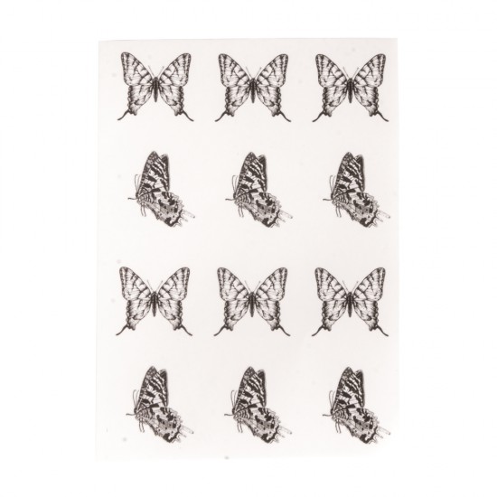 Decoratiune dezlipiți-motiv fluture, 2.5cm o, 12pcs pe foaie, tab-sac de 2 coli