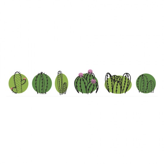 Banda adeziva Cactus Family, 15mm, roll 10m