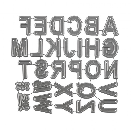 Matrita Rayher, alfabet clasic, litere mari, 0.2-1.5 cm, 29 piese/set