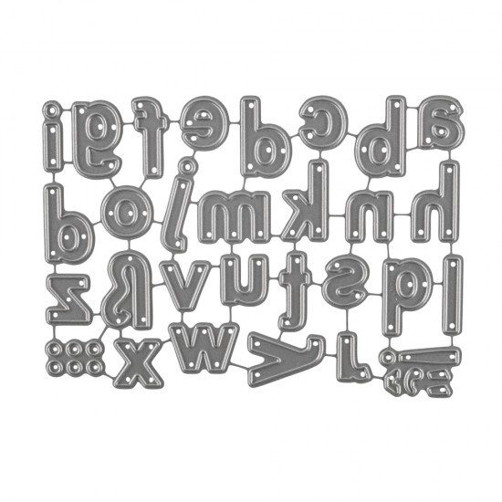 Matrita Rayher, alfabet clasic, litere mici, 0.2-1.5 cm, 29 piese