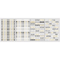 Sticker words+icons, Glam 