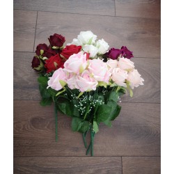 Flori artificiale, buchet trandafir, DIVERSE CULORI, pretul este pe bucata