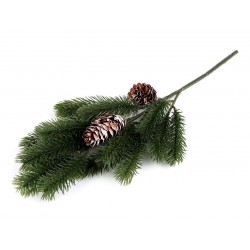 Crenguta de brad artificiala cu conuri, 53cm Crenguta de brad artificiala cu conuri, 53cm