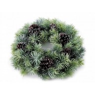 Coronita artificiala de Craciun cu conuri  Ø30 cm