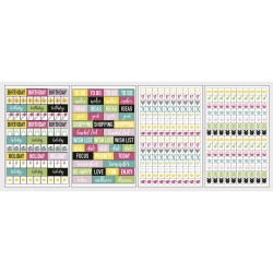 Sticker words+icons, Happy 