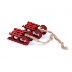 Decoratiune sanie din lemn