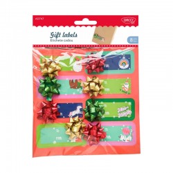 Etichete cadou, 8/set, 7.5 x 3.2 cm, Daco