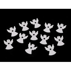 Decoratiune inger din lemn, 12/set Decoratiune inger din lemn, 12/set