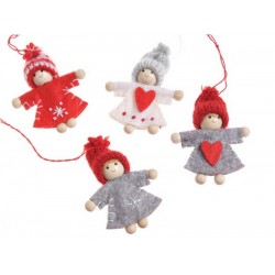 Papusa material textil color pentru decoratiuni florale 8 cm