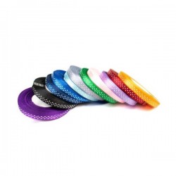 Panglica satin cu buline , diverse culori , 10mm Panglica satin cu buline , diverse culori , 10mm