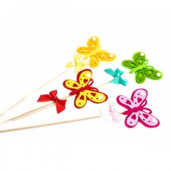 Fluturas din pasla, aprox.7x8 cm, pe bat