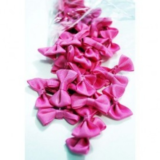 Papion textil , roz , aprox.2.5x4 cm, 25/set
