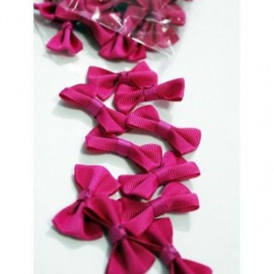 Papion textil , roz aprins , aprox.2.5x4 cm, 25/set
