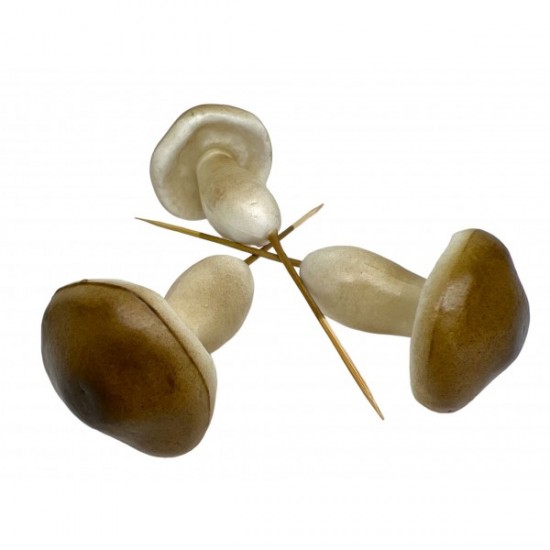 Ciuperca polistiren maro pe bat, 14 x 5.5 cm