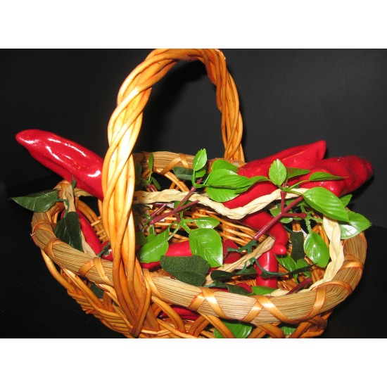 Ardei capia decor pe funie