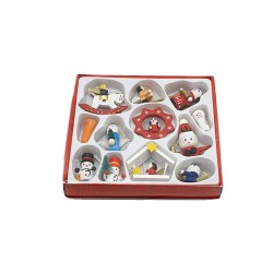 Ornamente lemn Craciun, 12/set
