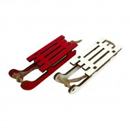 Decoratiune sanie lemn , 8.5 cm