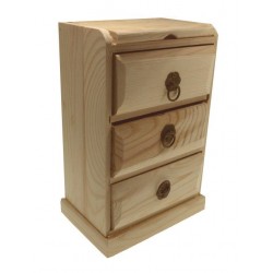 Dulapior lemn cu 3 sertare si oglinda Dulapior lemn cu 3 sertare si oglinda