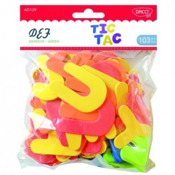 Litere carton buretat adezive DACO - AD129, 103buc