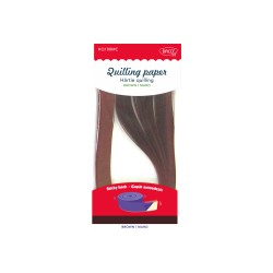 Hartie quilling 42.5X0.5 cm 100/set DACO HQ100MC maro ciocolata Hartie quilling 42.5X0.5 cm 100/set DACO HQ100MC maro ciocolata
