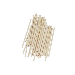 Bete lemn natur, sectiune rotunda, diam.4 mm, lungime 100 mm, 60 buc/set