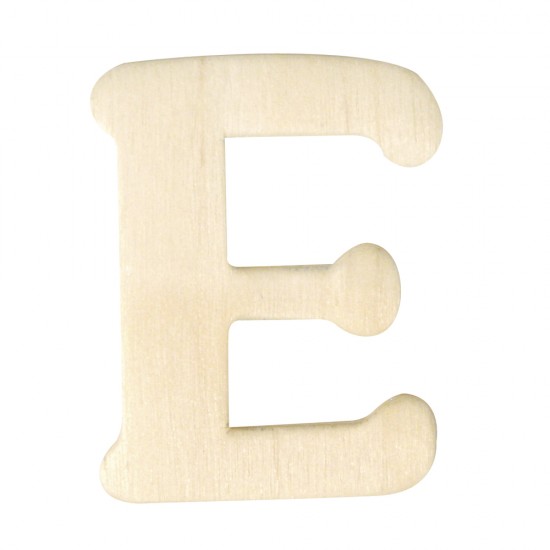 Litera E lemn natur, 4 cm