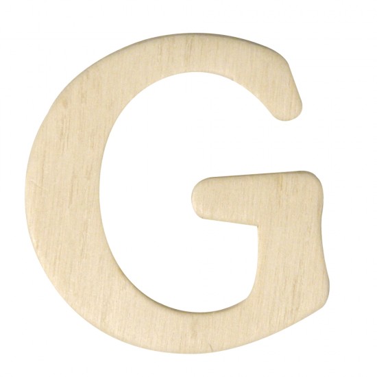 Litera G lemn natur, 4 cm