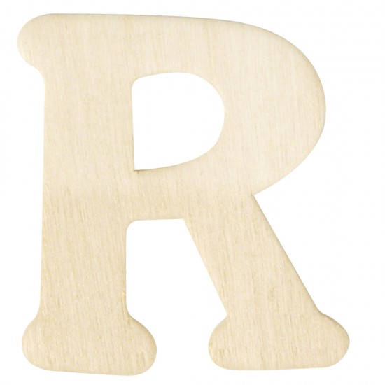 Litera R lemn natur, 4 cm