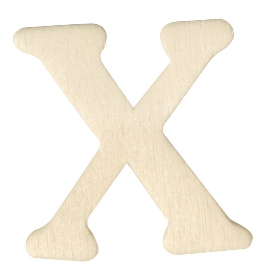 Litera X lemn natur, 4 cm