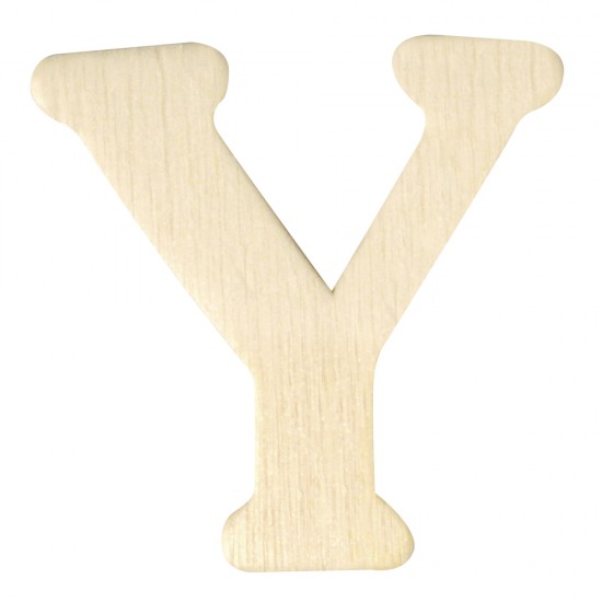 Litera Y lemn natur, 4 cm