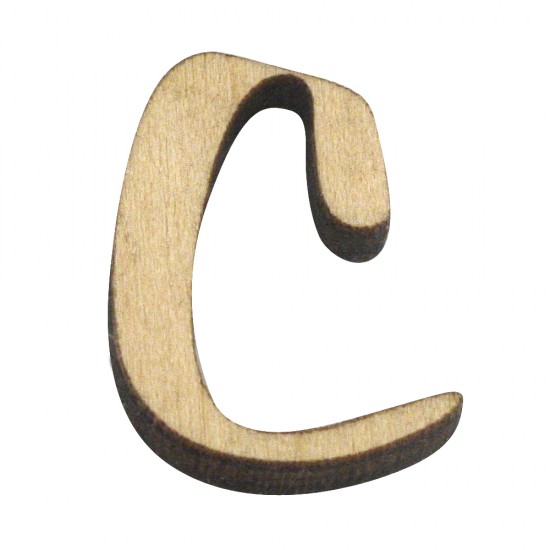 Litera C lemn, 2 cm