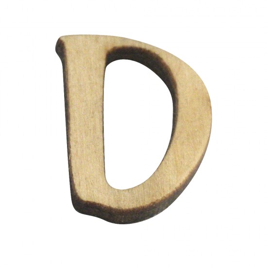 Litera D lemn, 2 cm