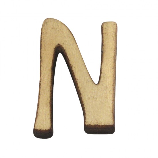 Litera N lemn, 2 cm