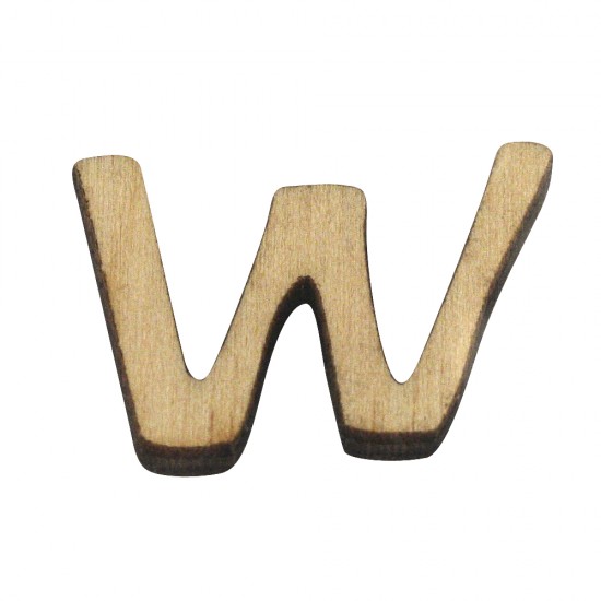 Litera W lemn, 2 cm