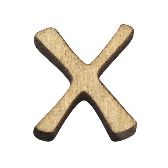 Litera X lemn, 2 cm