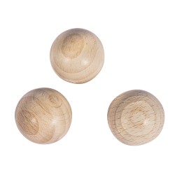 Bile lemn, neperforate, FSC 100%, diam.25 mm, 6 buc/set