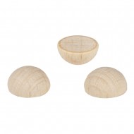 Jumatati de bila, lemn brut, FSC 100%, diam.10 mm, 30 buc/set