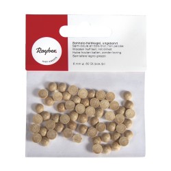 Jumatati de bila, lemn brut, diam.6 mm, 60 buc/set Jumatati de bila, lemn brut, diam.6 mm, 60 buc/set