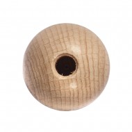 Bile lemn, semiperforate, FSC 100%, diam.10 mm, diam. perforatie 3 mm, 35 buc/set