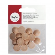 Jumatati de bila, lemn brut, diam. 15 mm, 15 buc/set