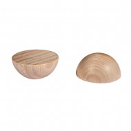 Jumatati de bila, lemn brut, diam.30 mm, 4 buc/set